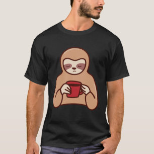Sloth Coffee Ironic Office Montag Arbeit müde T-Shirt