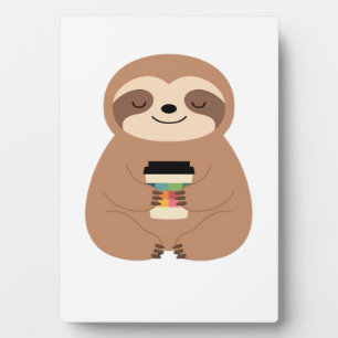 Sloth Coffee Time Klassisches T-Shirt Fotoplatte