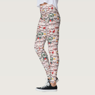 Sloth-Comic-Muster Leggings