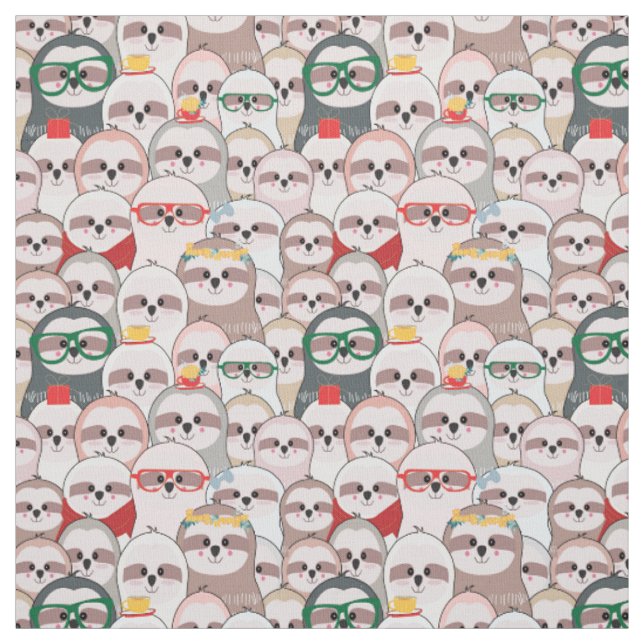 Sloth-Comic-Muster Stoff (Muster)