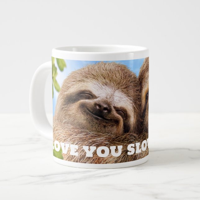Sloth Couple Jumbo-Tasse (Vorderseite Links)
