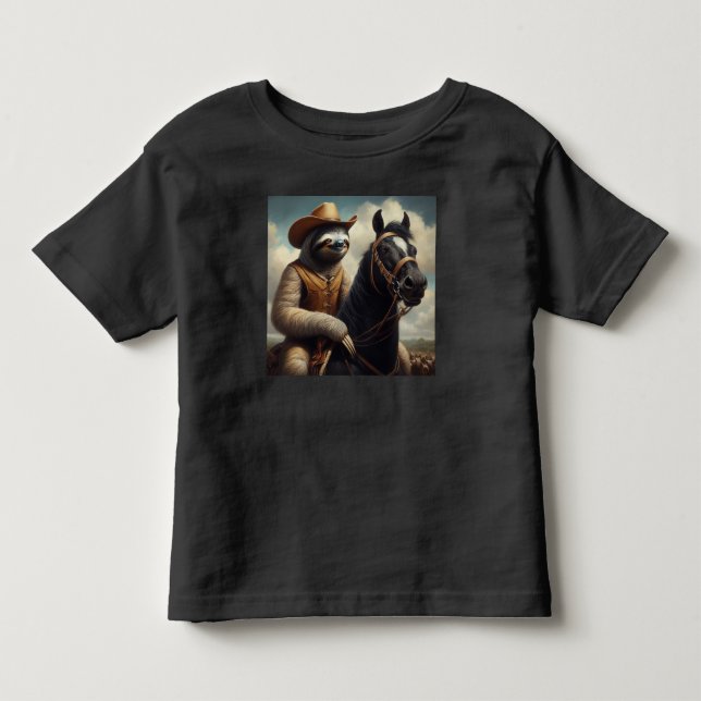 Sloth Cowboy Kleinkind T-shirt (Vorderseite)