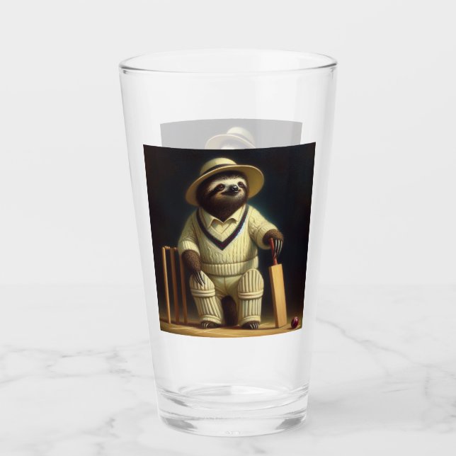 Sloth Cricket Player Glas (Vorderseite)