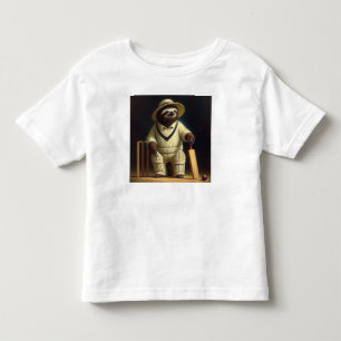 Sloth Cricket Player Kleinkind T-shirt