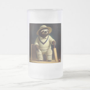 Sloth Cricket Player Mattglas Bierglas