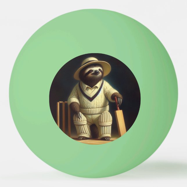 Sloth Cricket Player Tischtennisball (Vorderseite)