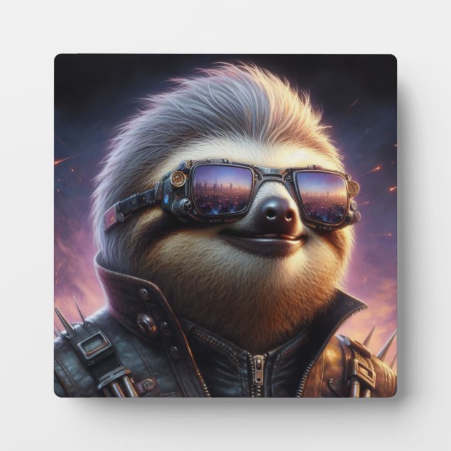 Sloth Cyberpunk Fotoplatte (Vorderseite)