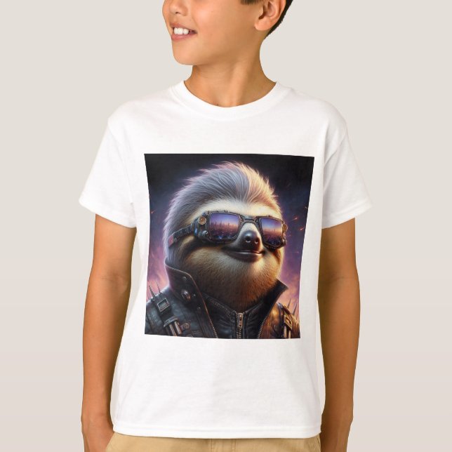 Sloth Cyberpunk T-Shirt (Vorderseite)