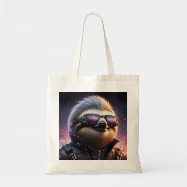 Sloth Cyberpunk Tragetasche (Vorne)
