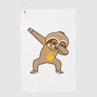 Sloth dab golfhandtuch