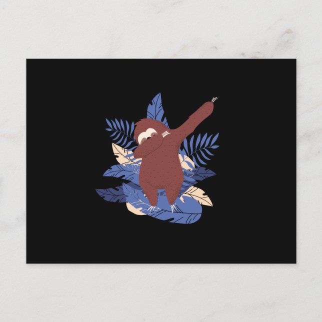 Sloth Dabbing Postkarte (Vorderseite)