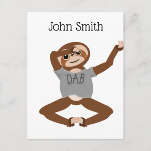 Sloth Dabbing Postkarte