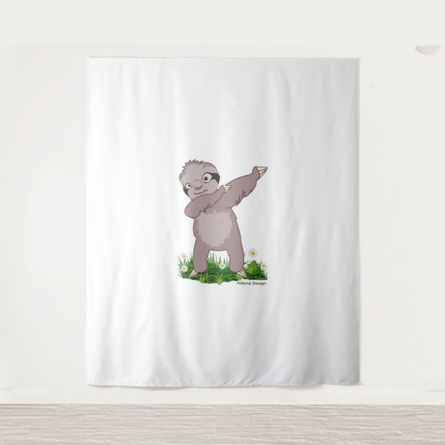 Sloth Dabs Wandteppich (Vorderseite)