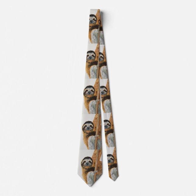 Sloth design tie krawatte (Vorderseite)