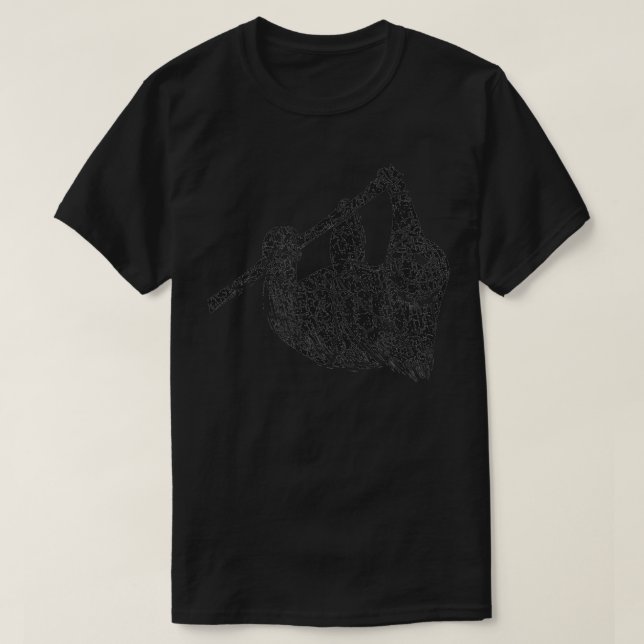 Sloth Distressed Print Vintag Sloth T-Shirt (Design vorne)