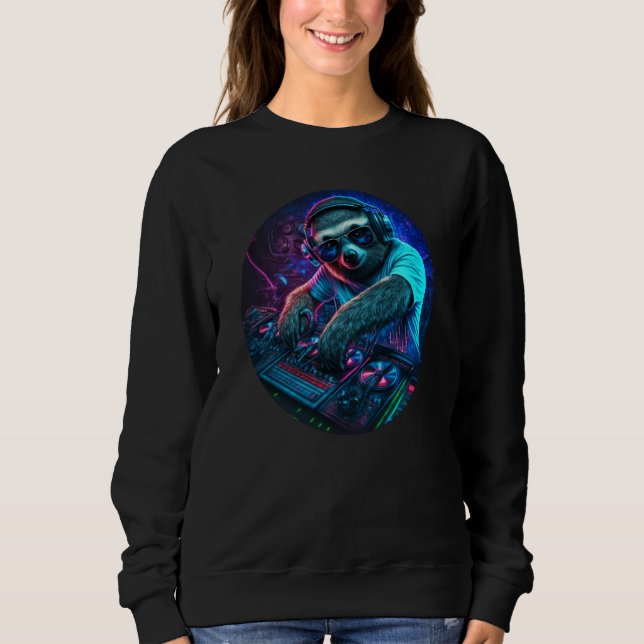 Sloth DJ  2 Sweatshirt (Vorderseite)