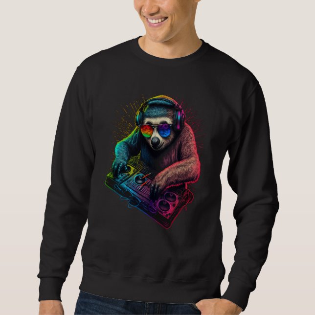 Sloth DJ  4 Sweatshirt (Vorderseite)