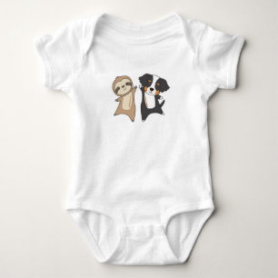 Sloth Dog Bernese Mountain Dog Niedlicher Tiere Baby Strampler