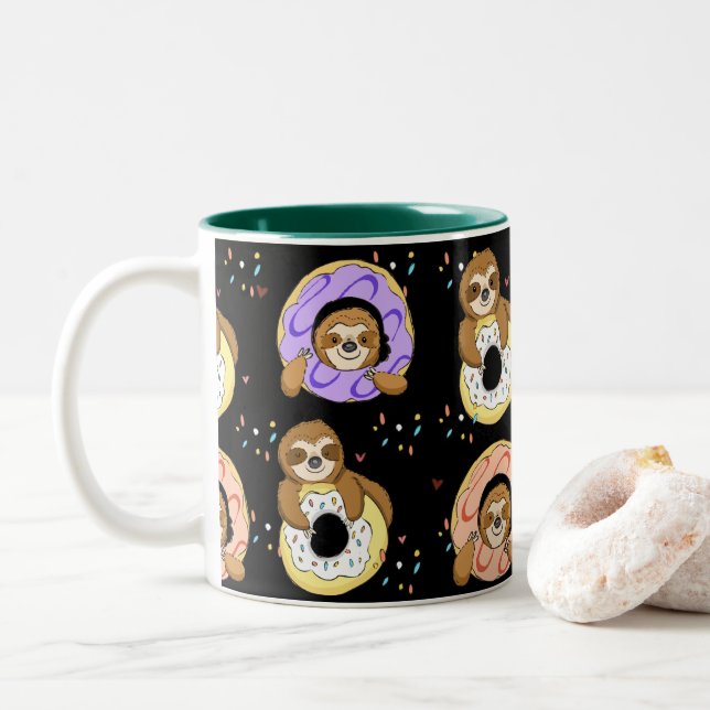 Sloth Donut Liebe Kaffee Tasse (Mit Donut)