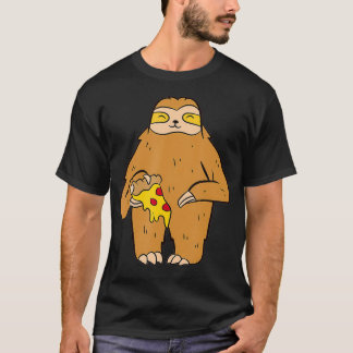 Sloth Eating Pizza Slice Niedlich Sloth T-Shirt