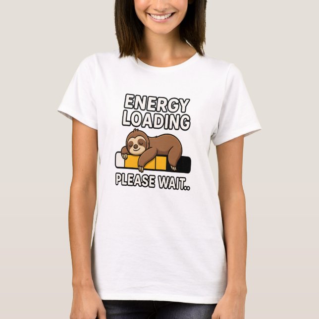 Sloth Energy Saving Mood T-Shirt (Vorderseite)