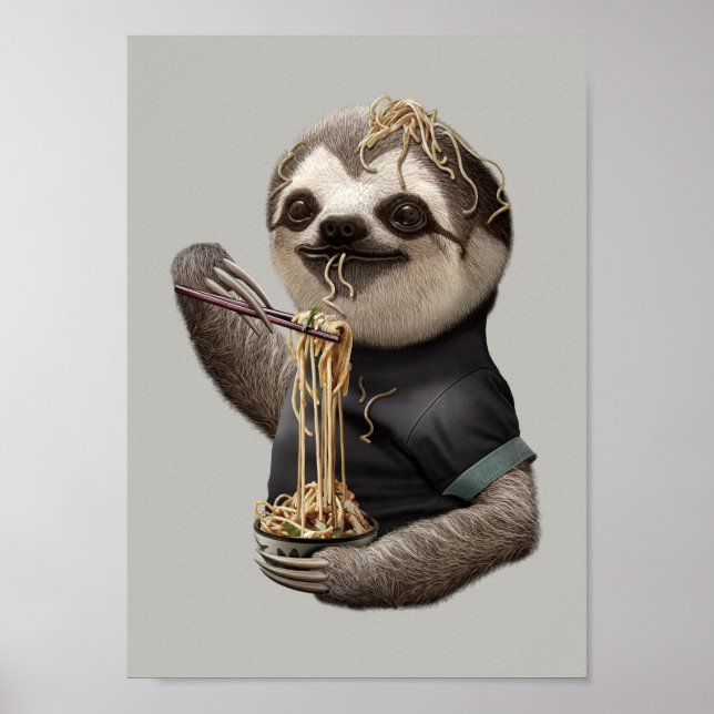 SLOTH ESSEN NOODLE POSTER (Vorne)