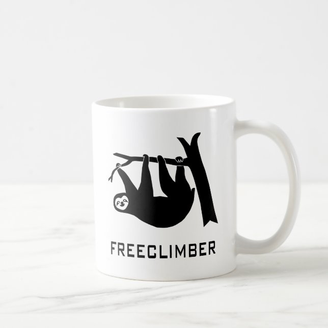 sloth faultier climber freeclimber freeclimbing kaffeetasse (Rechts)