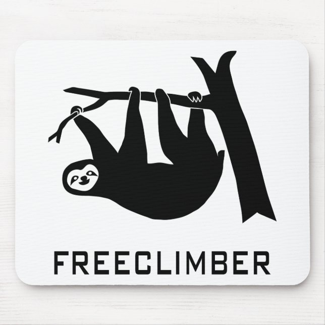 sloth faultier climber freeclimber freeclimbing mousepad (Vorne)