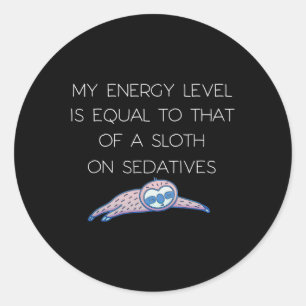 Sloth Fibro Lupus Chronic Fatigue Spoonie Sleepy S Runder Aufkleber