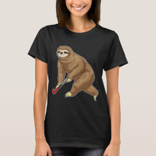 Sloth Field Hockey Hockey-Stick T-Shirt