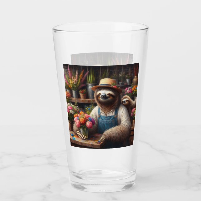 Sloth Florist Glas (Vorderseite)