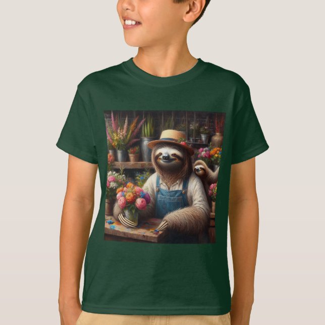 Sloth Florist T-Shirt (Vorderseite)