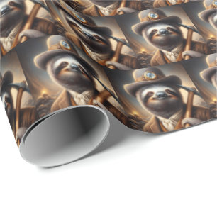 Sloth Gold Miner Geschenkpapier