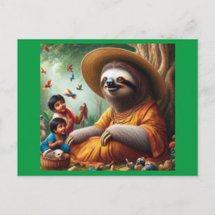 Sloth Grandma Postkarte