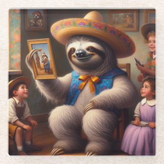 Sloth Grandpa Glasuntersetzer