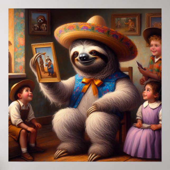 Sloth Grandpa Poster (Vorne)