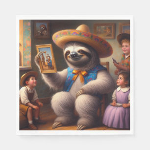 Sloth Grandpa Serviette