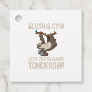 Sloth Gym Lasse hart trainieren Morgen Geschenkanhänger