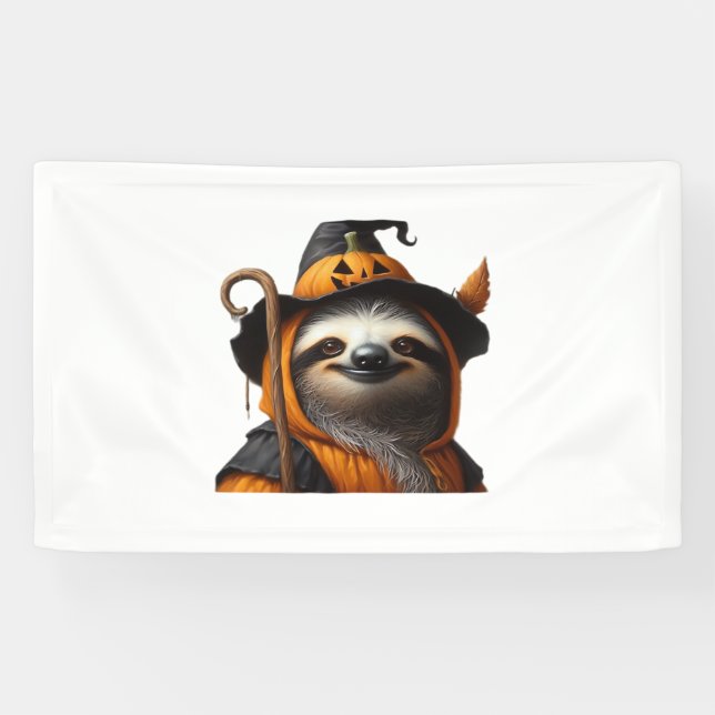 Sloth Halloween Classic T - Shirt Banner (Horizontal)