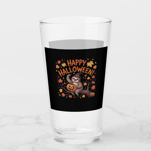 Sloth Halloween Day Classic T - Shirt Glas (Vorderseite)