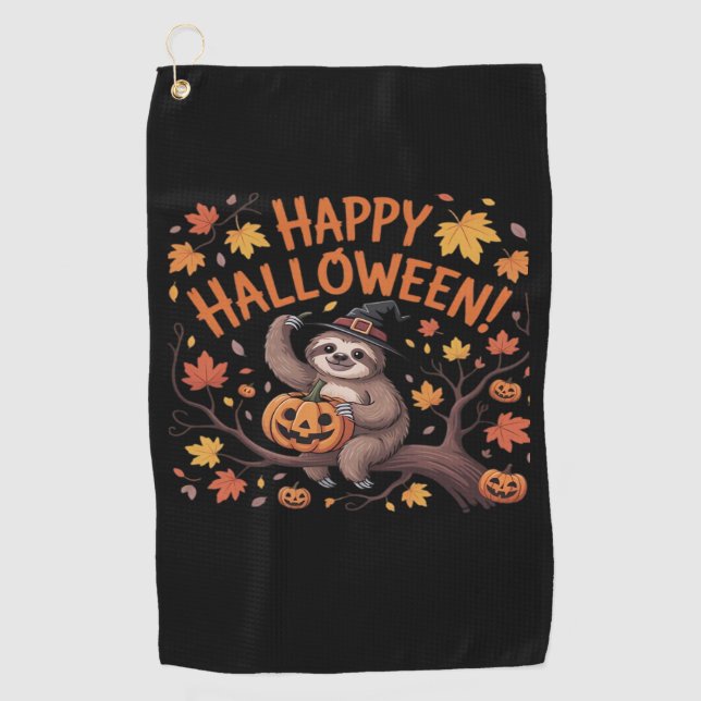 Sloth Halloween Day Classic T - Shirt Golfhandtuch (Vorderseite)