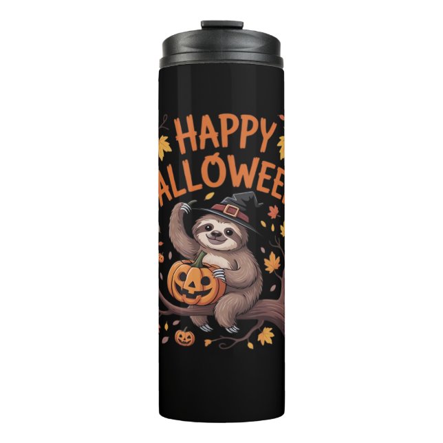 Sloth Halloween Day Classic T - Shirt Thermosbecher (Vorderseite)
