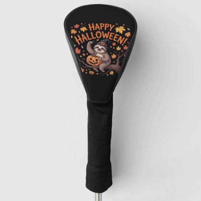 Sloth Halloween Day Oversified T - Shirt Golf Headcover (Vorderseite)