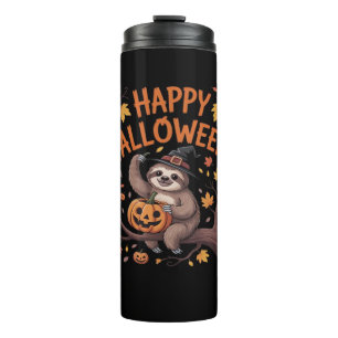 Sloth Halloween Day Oversified T - Shirt Thermosbecher