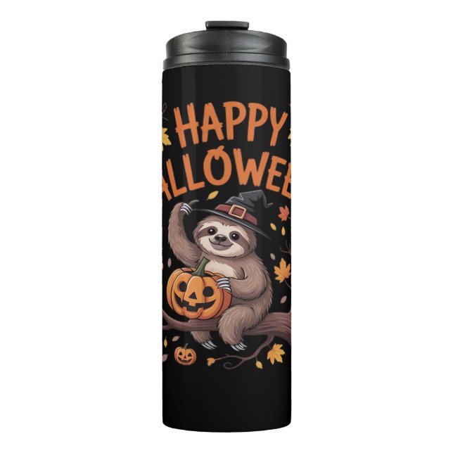Sloth Halloween Day Oversized T-Shirt Thermosbecher (Vorderseite)
