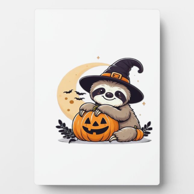 Sloth Halloween Motif Cute Classic T-Shirt Fotoplatte (Vorderseite)