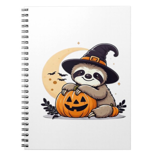Sloth Halloween Motif Cute Classic T-Shirt Notizblock (Vorderseite)