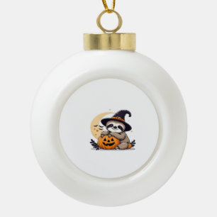 Sloth Halloween Motif Niedlicher klassischer T - S Keramik Kugel-Ornament
