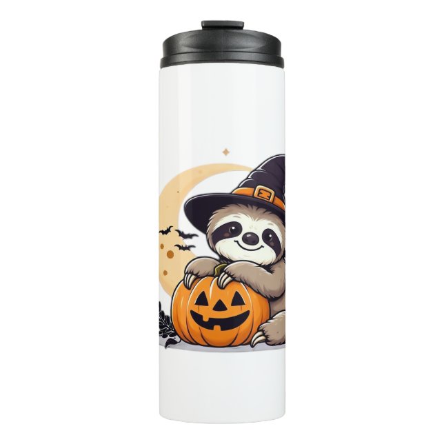 Sloth Halloween Motif Niedlicher klassischer T - S Thermosbecher (Vorderseite)