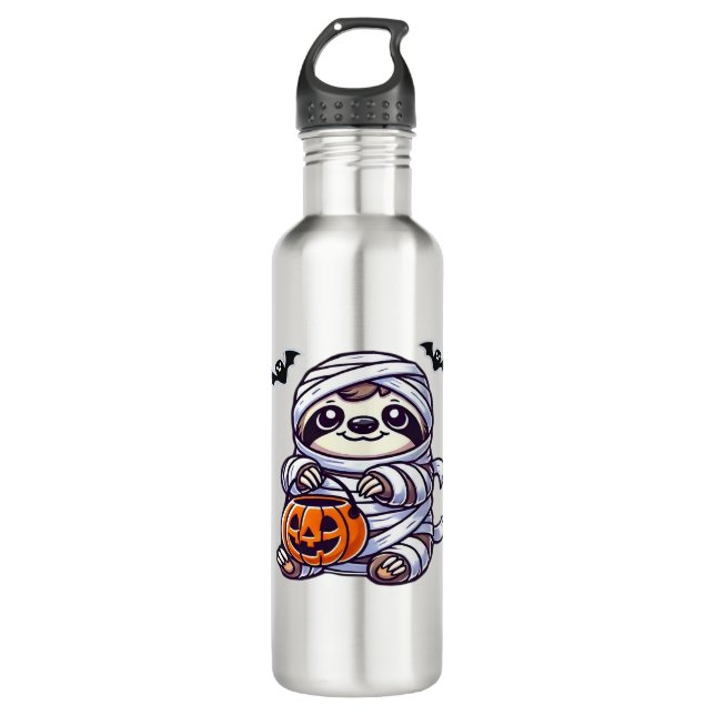 Sloth Halloween Mummy Kids Women Men Sloth Classic Edelstahlflasche (Vorderseite)